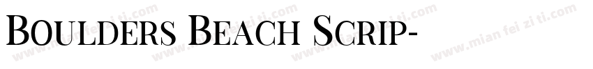 Boulders Beach Scrip字体转换
